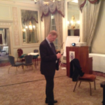 TD Martin Nygren does some texting